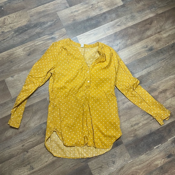 Tops - Yellow Polka Dot Women's Top